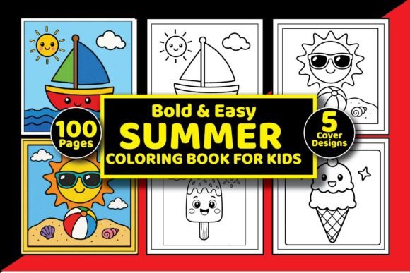 Bold Summer Graphics & Coloring Pages Amp