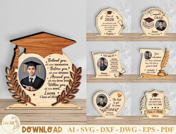 Graduation Plaque SVG for Laser Cutting & Home Decor
