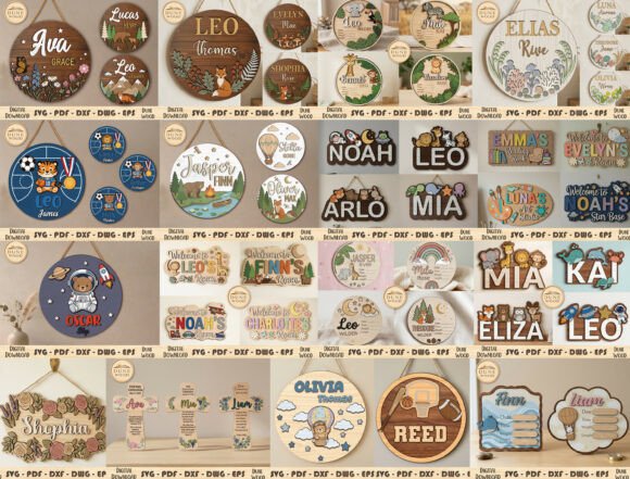 Kids Name Signs: Laser Cutting & Home Decor