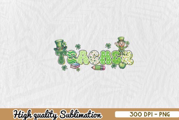 St. Patrick’s Teacher Clover Graphics & Print Templates