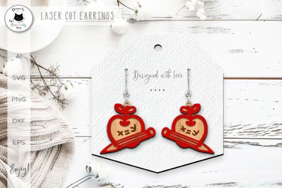 Teacher Apple Earrings: Laser Cutting SVG Review